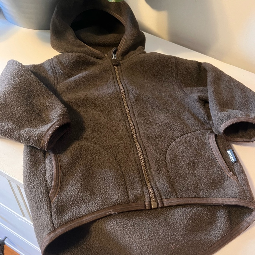 MEC Zip Up Hooded Fleece, Brown | 3T